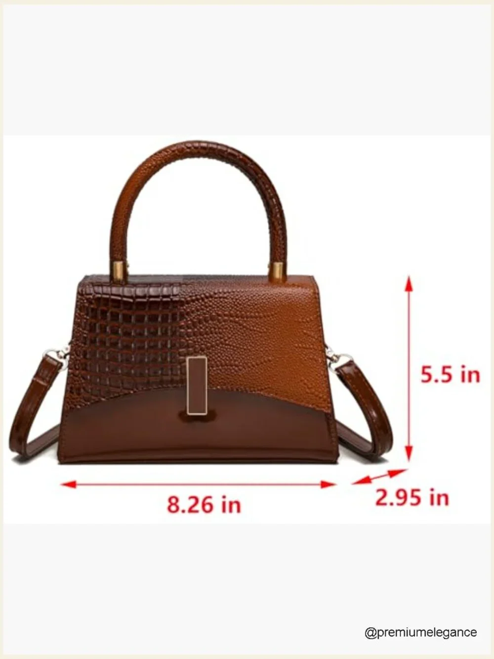Vintage Vegan Leather Crossbody Satchel Mini Handbag Shoulder Bag